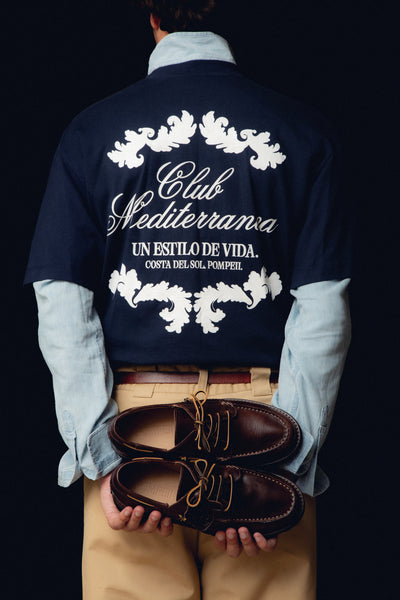 CLUB MEDITERRANEA NAVY BOXY TEE