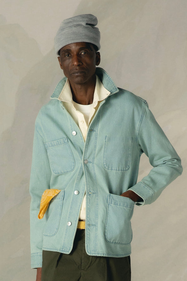 VINTAGE INDIGO DENIM CHORE JACKET