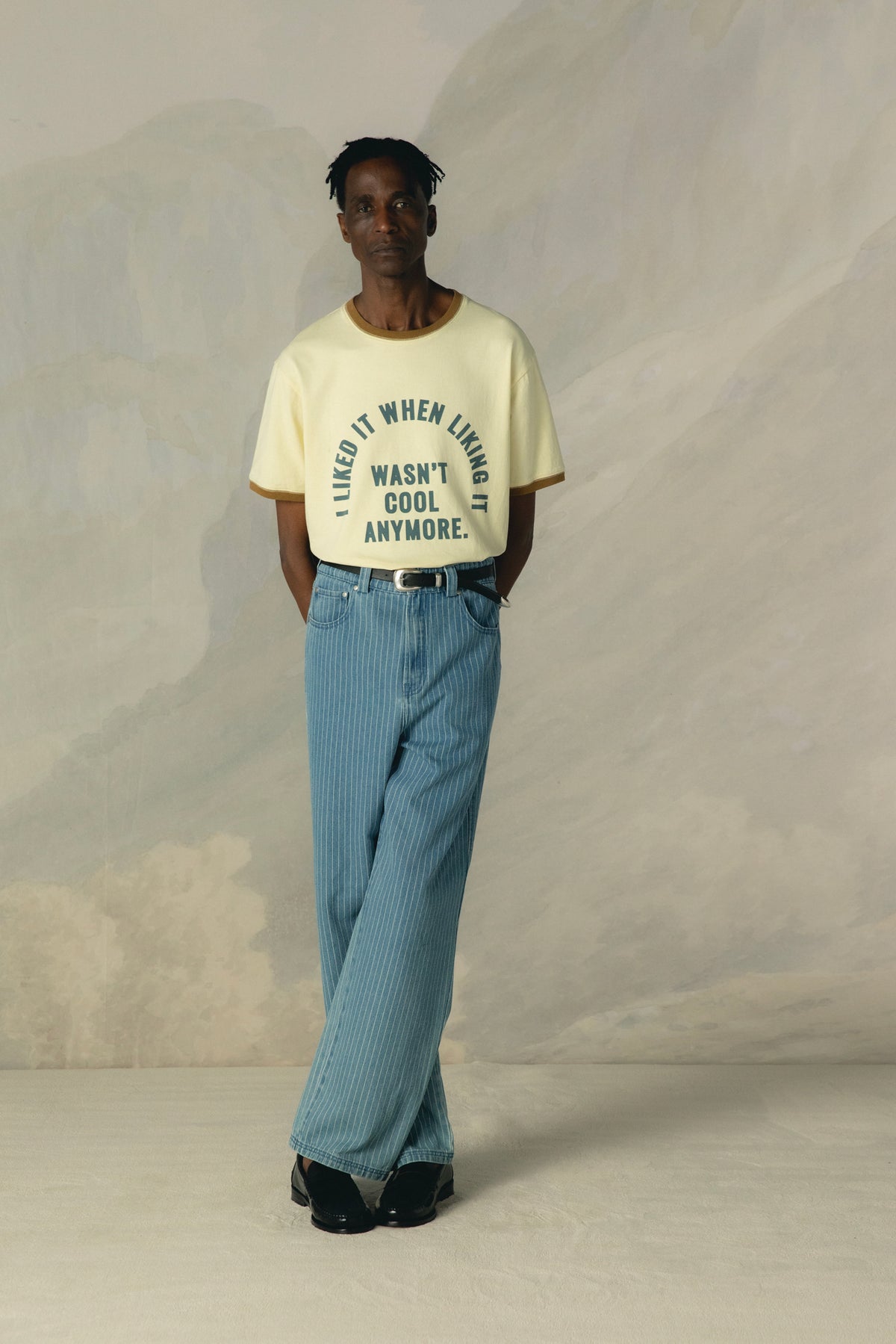 PINSTRIPE CLASSIC WASH DENIM