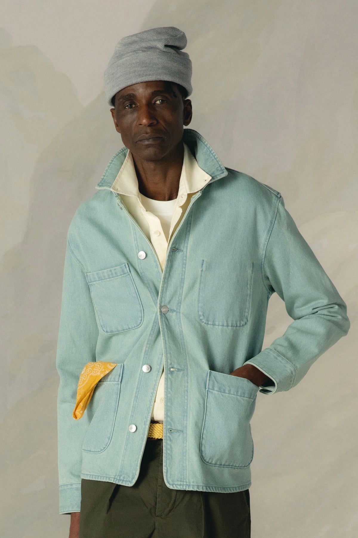 VINTAGE INDIGO DENIM CHORE JACKET