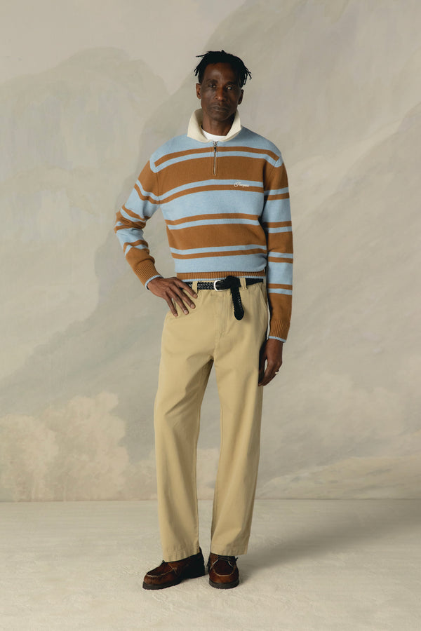 RUGBY BROWN KNIT POLO