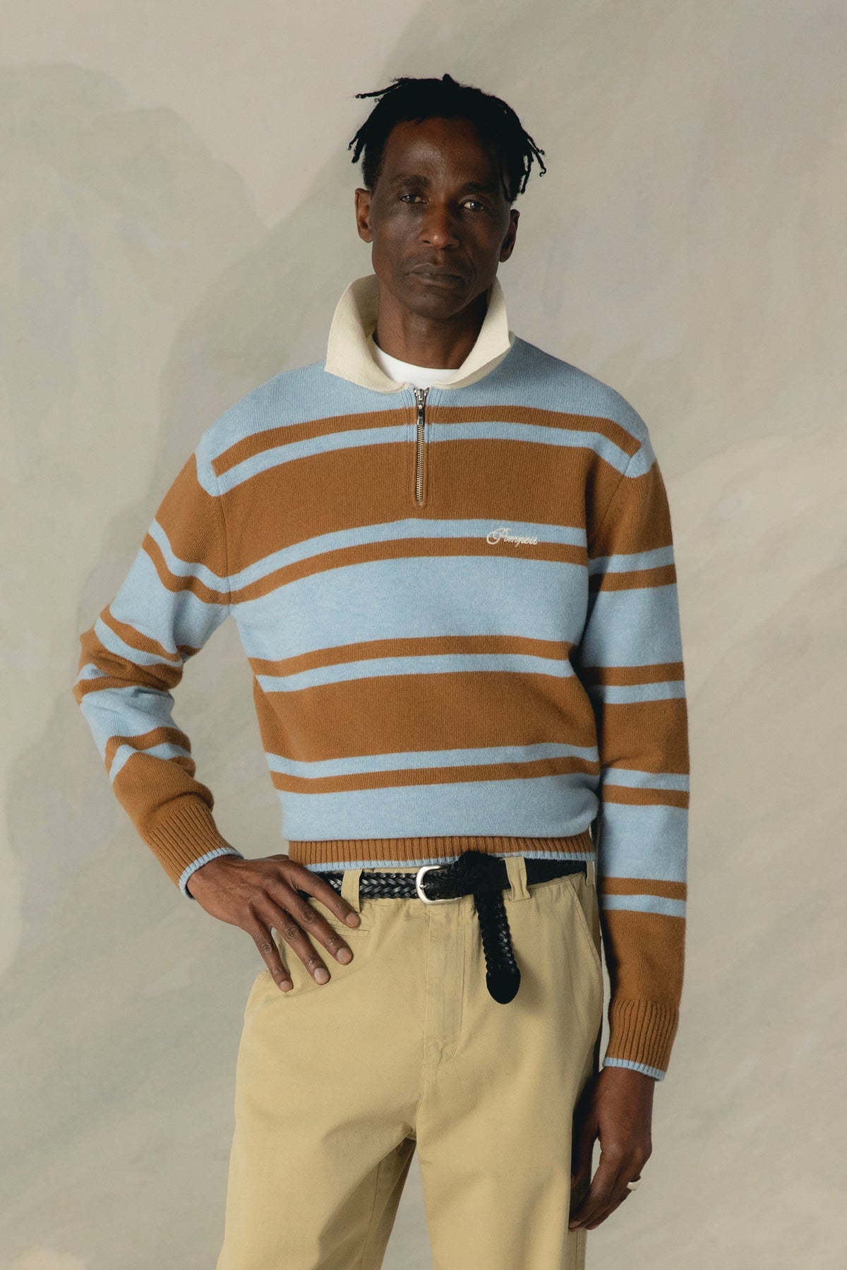 RUGBY BROWN KNIT POLO