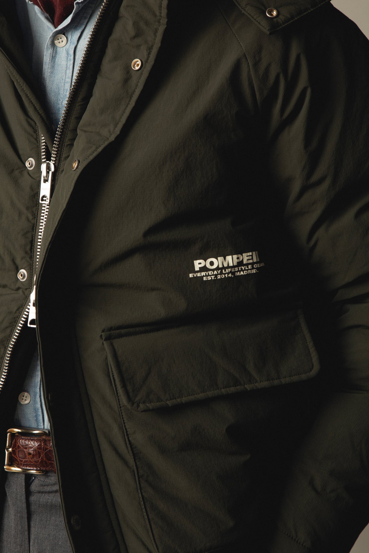 KHAKI PUFFER JACKET