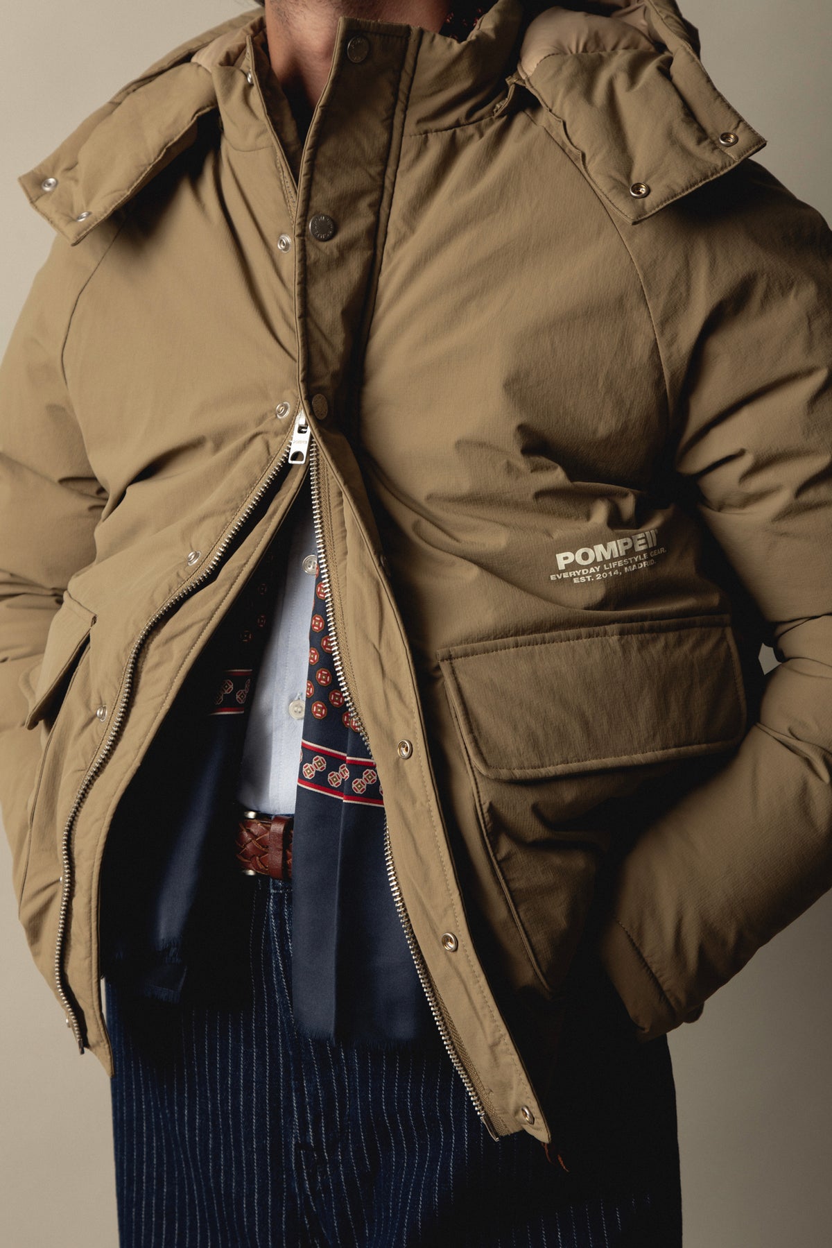 BEIGE PUFFER JACKET