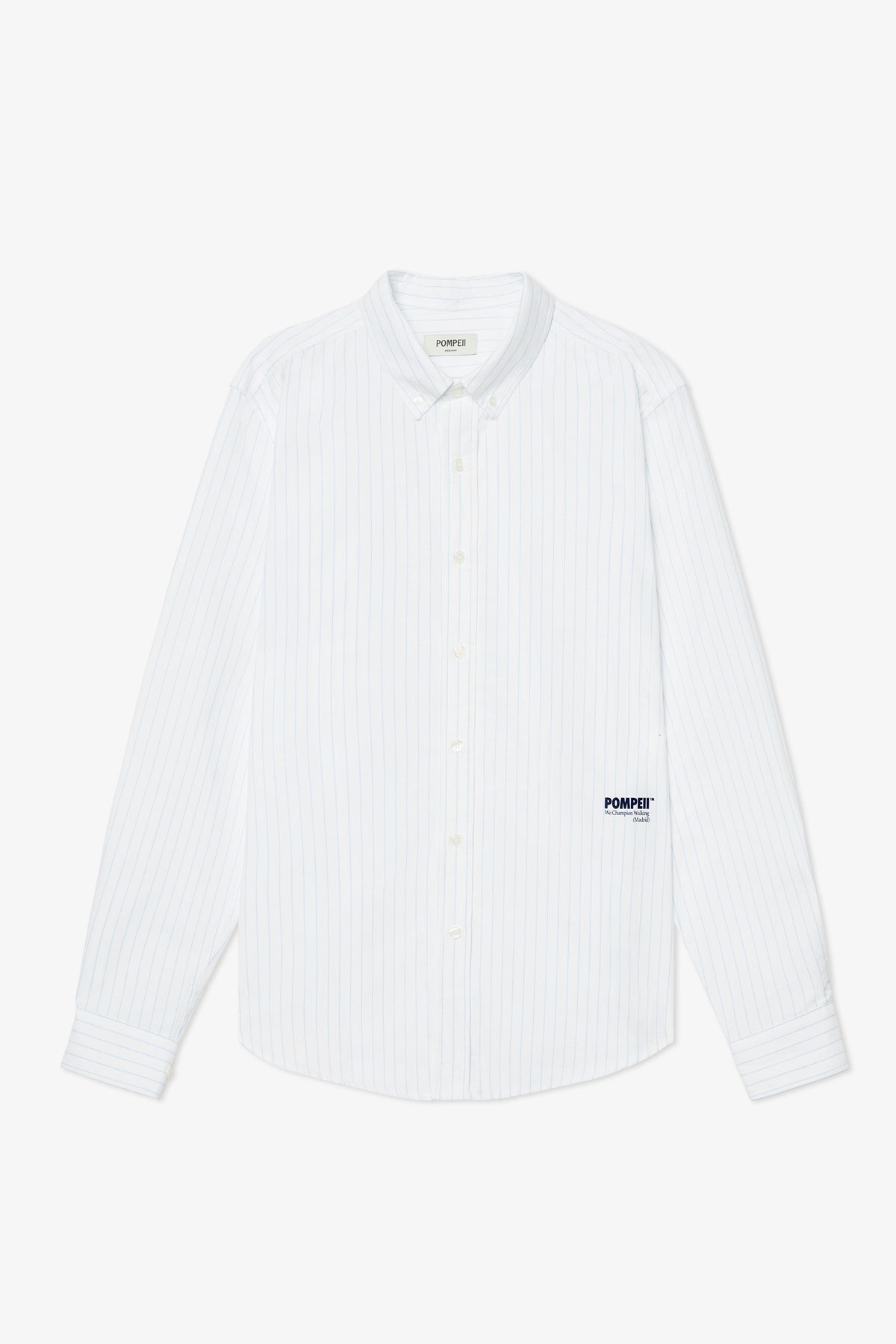 POMPEII BLUE THIN STRIPE OXFORD SHIRT