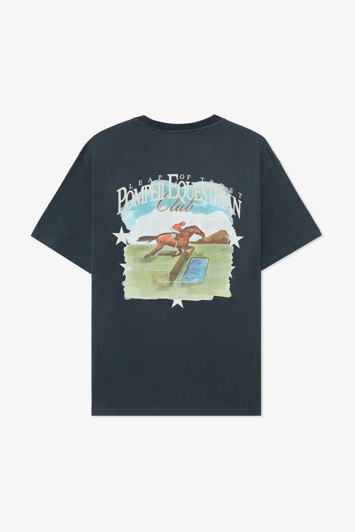 POMPEII EQUESTRIAN CHARCOAL GREY TEE