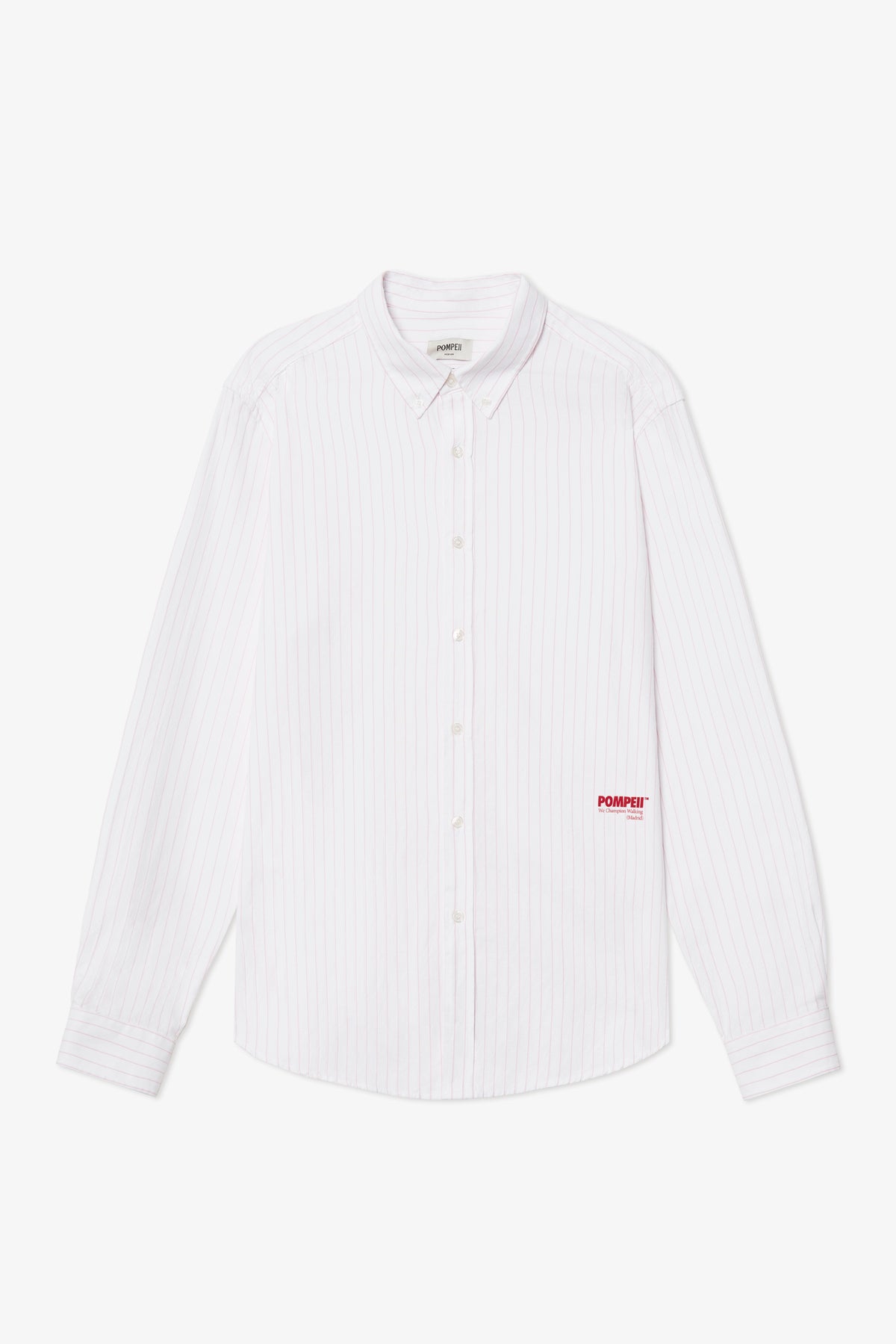 POMPEII PINK THIN STRIPE OXFORD SHIRT