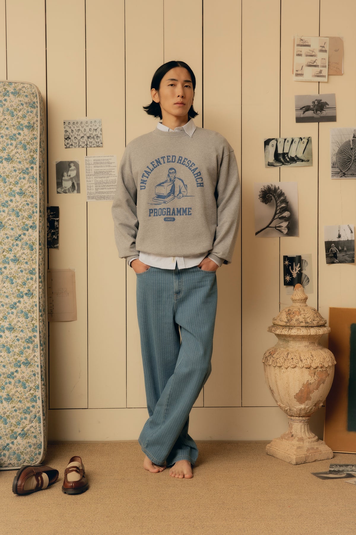 PROGRAMME CLASSIC GREY RELAXED CREWNECK