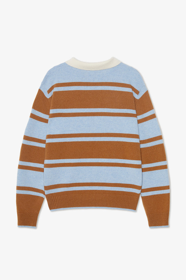 RUGBY BROWN KNIT POLO