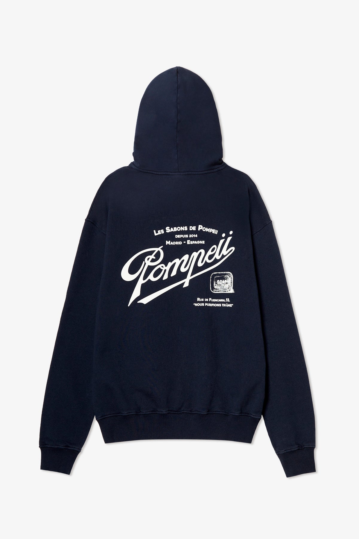 SABONS DE POMPEII NAVY REGULAR HOODIE