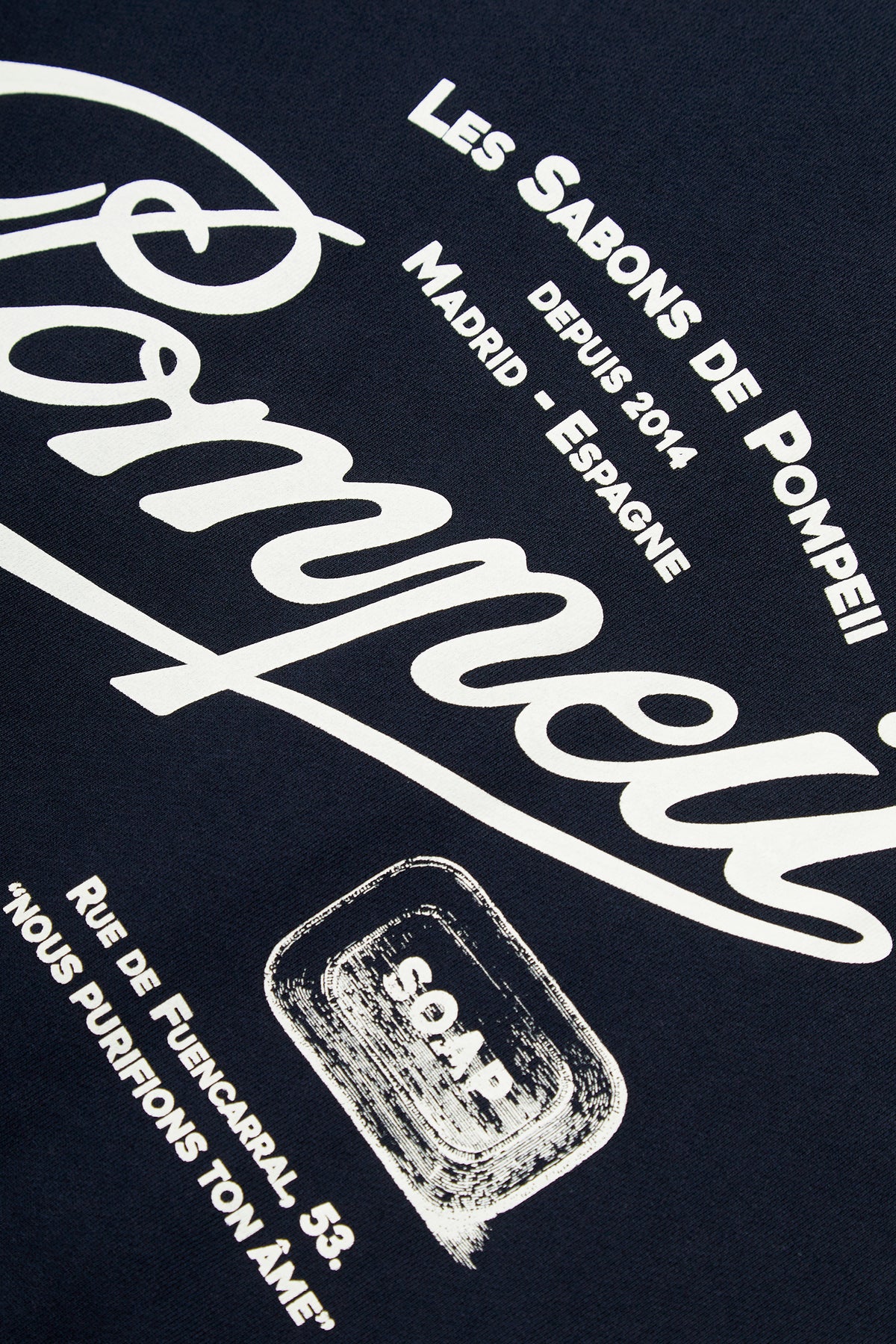 SABONS DE POMPEII NAVY REGULAR HOODIE
