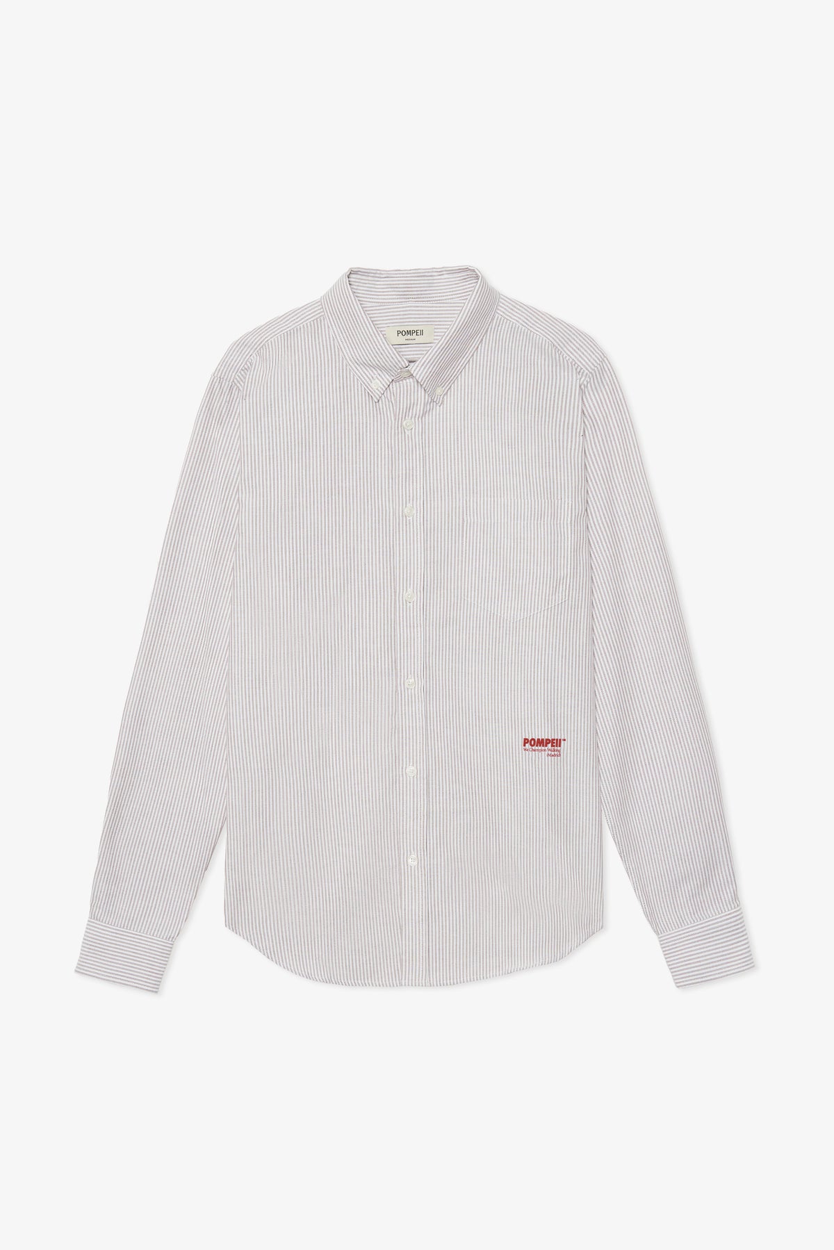 STRIPE WINE OXFORD SHIRT