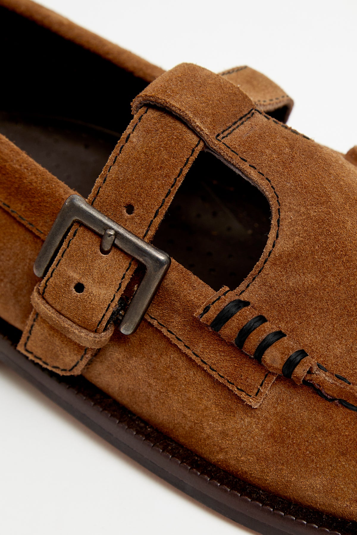 VEGA T BAR  SUEDE CHESTNUT