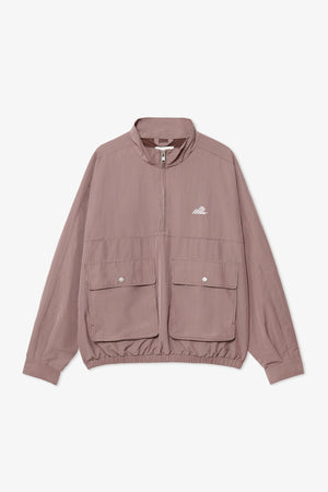 WINE MICRO CHECK NYLON WINDBREAKER