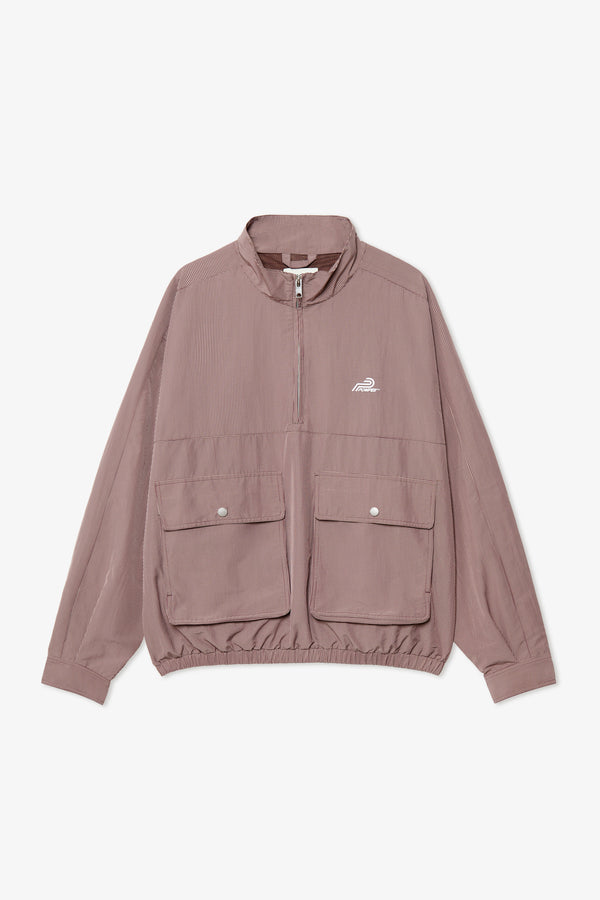 WINE MICRO CHECK NYLON WINDBREAKER