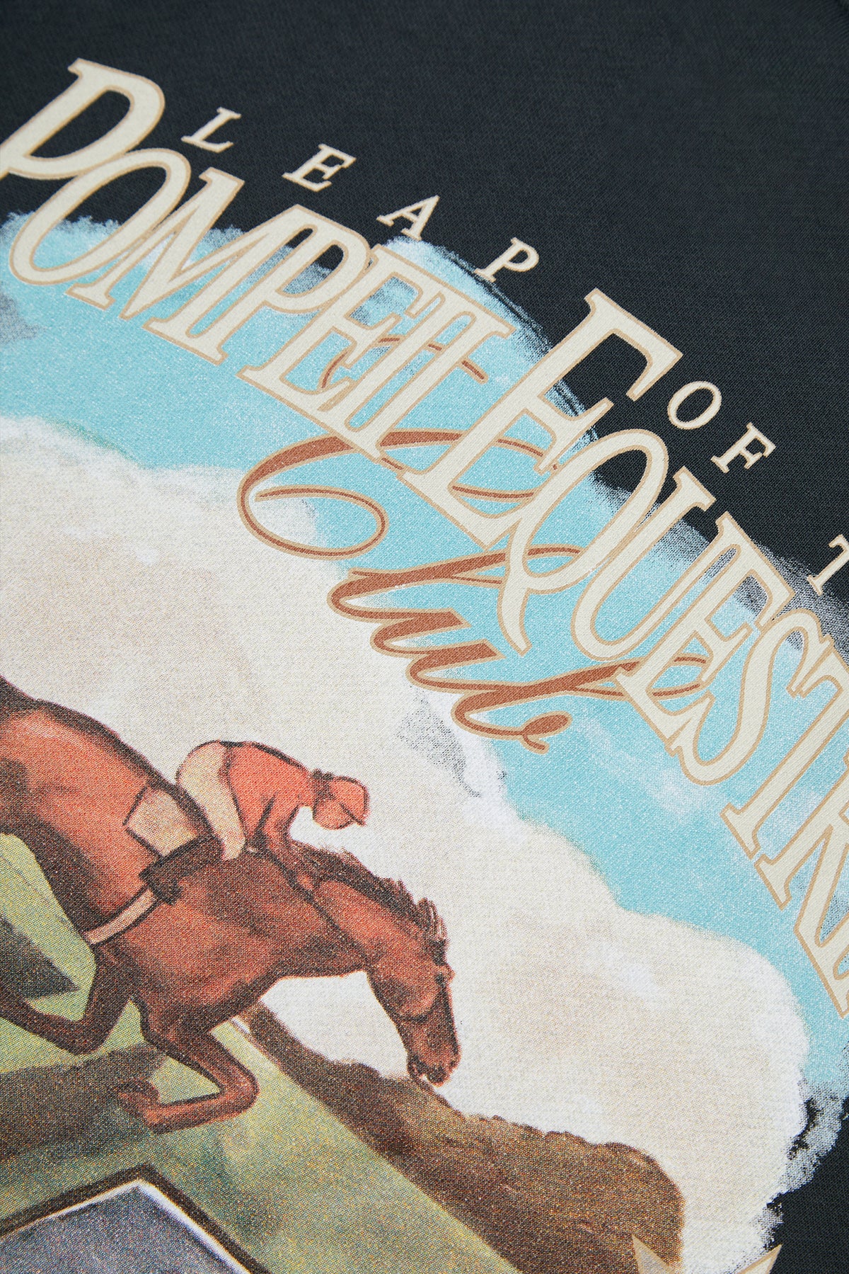 POMPEII EQUESTRIAN CHARCOAL GREY CREWNECK