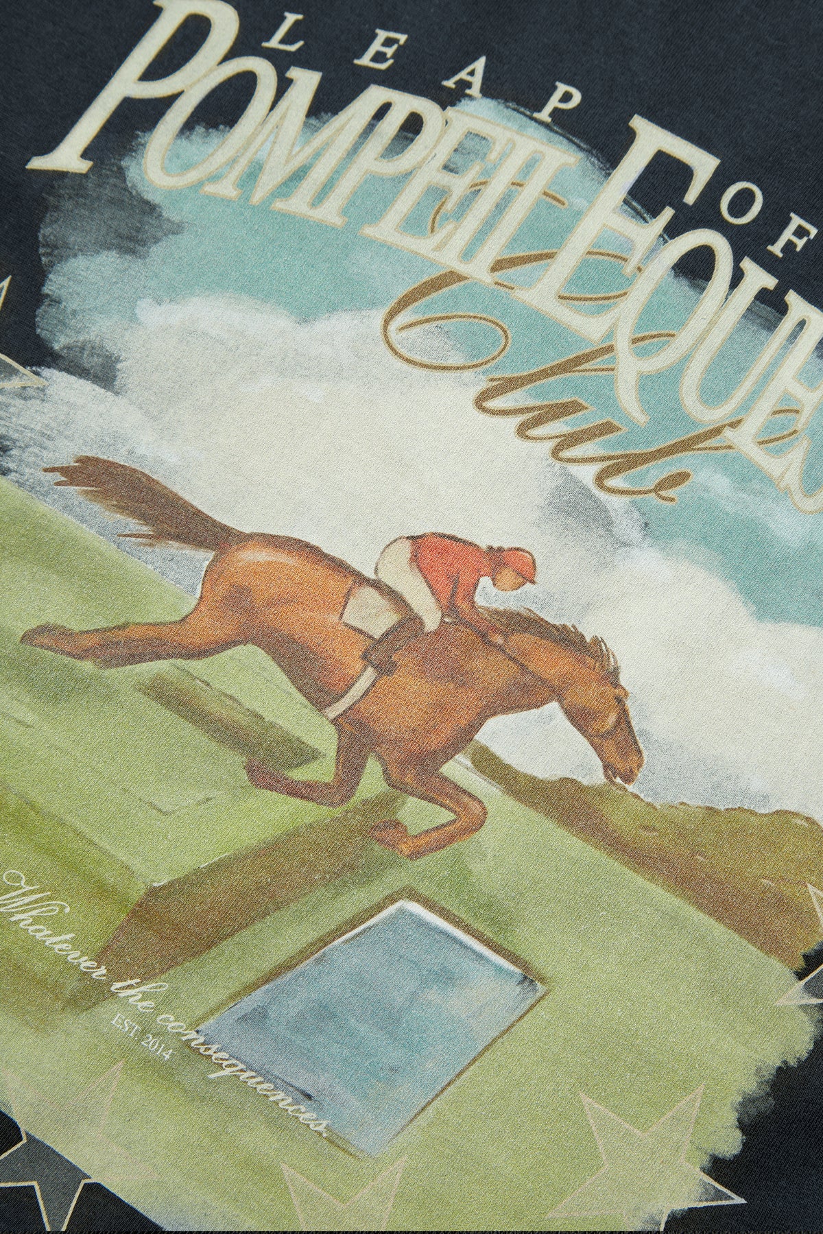 POMPEII EQUESTRIAN CHARCOAL GREY TEE