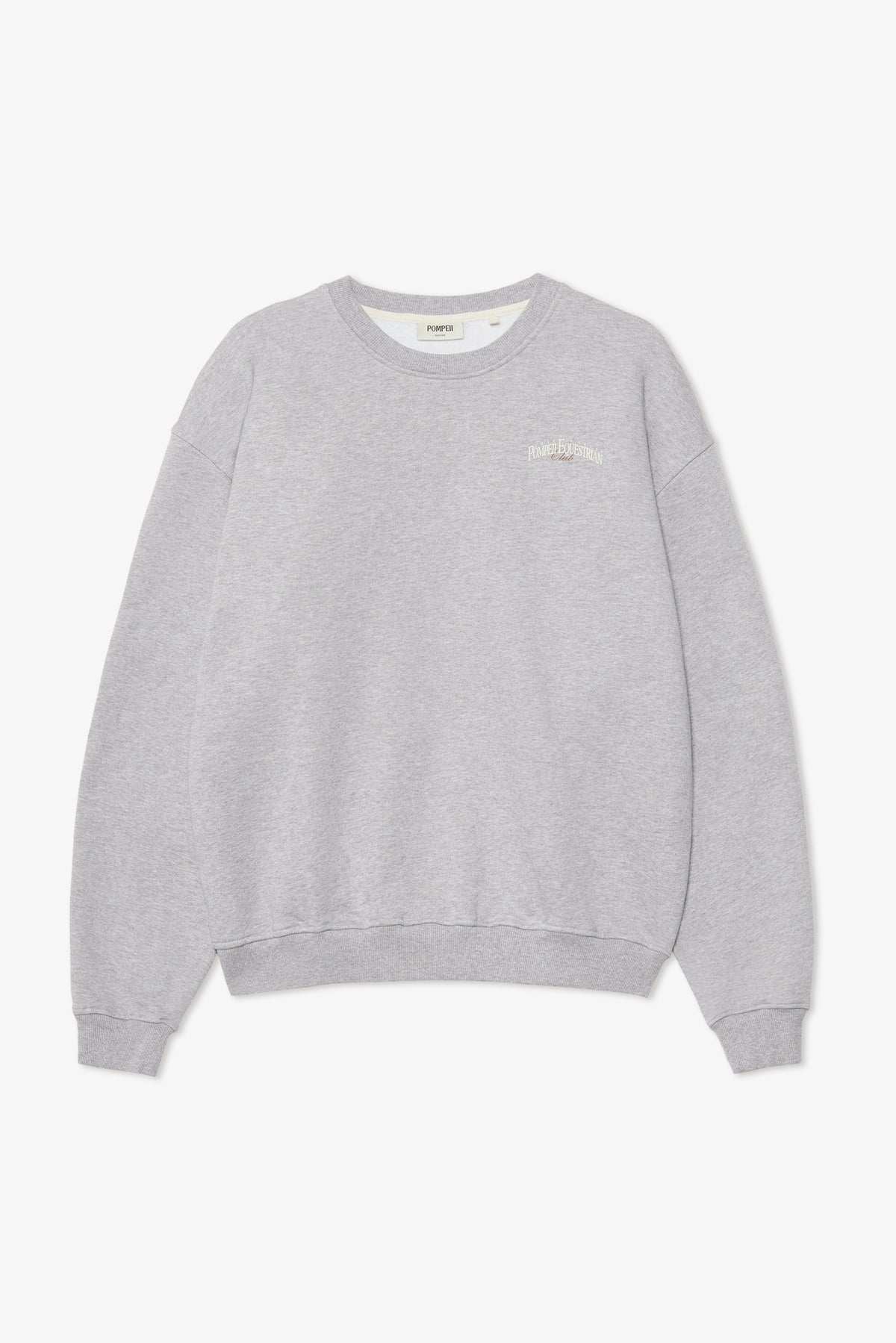 POMPEII EQUESTRIAN CLASSIC GREY RELAXED CREW NECK