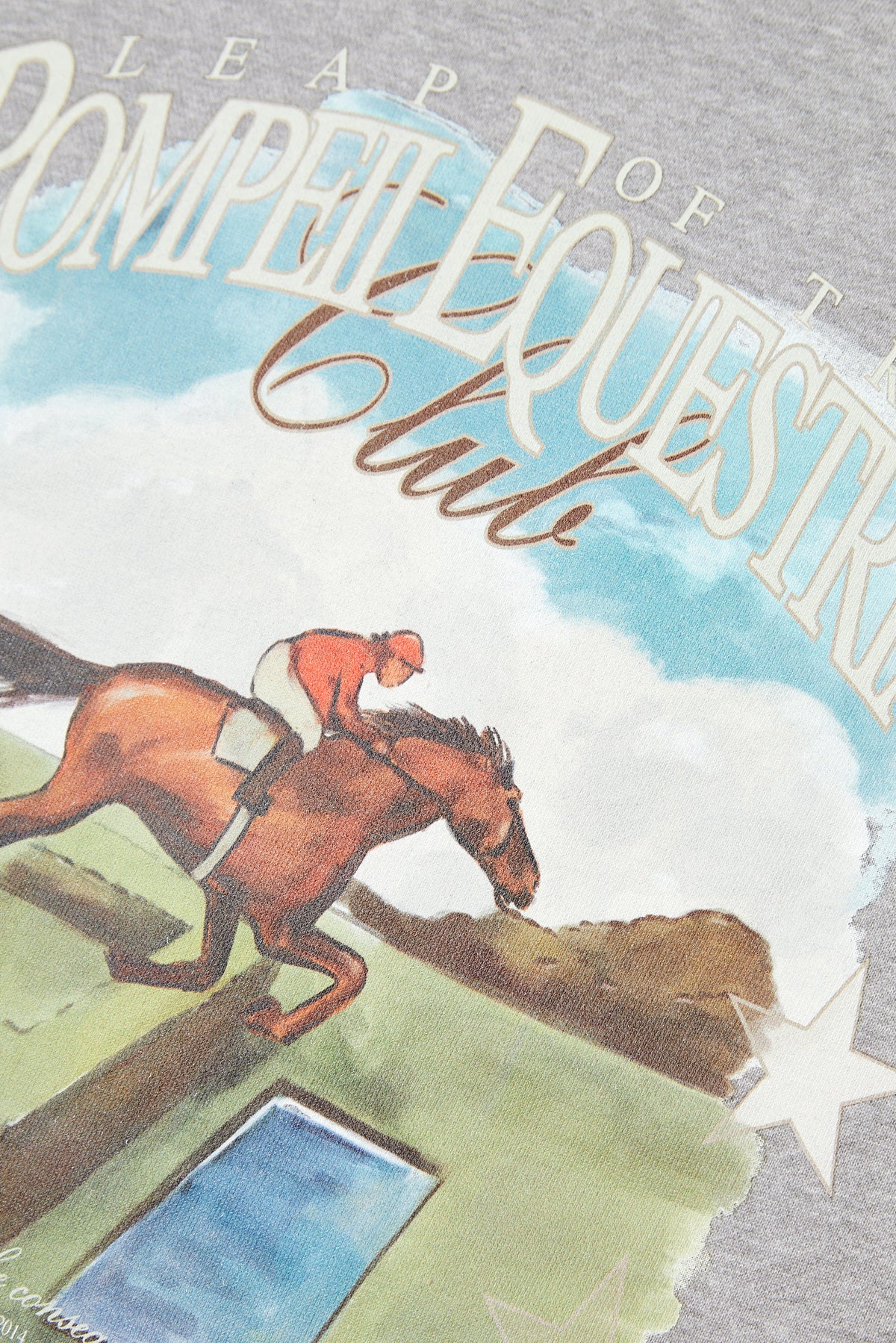 POMPEII EQUESTRIAN CLASSIC GREY RELAXED CREW NECK