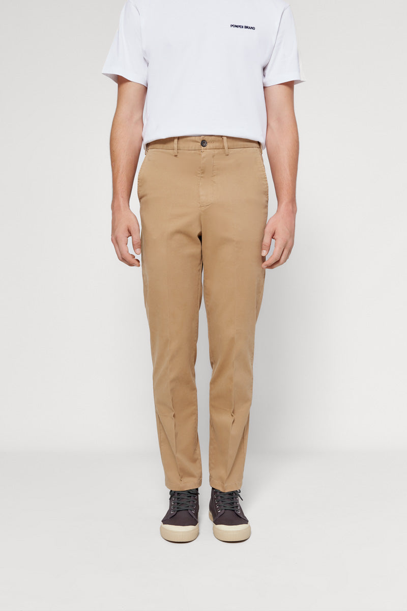 TAUPE REGULAR FIT TROUSER