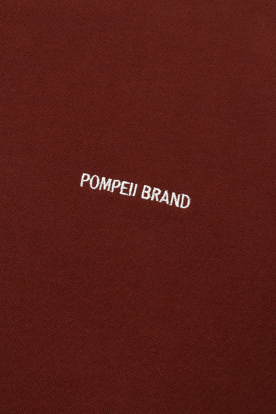 COGNAC CROSSED NECK SWEAT