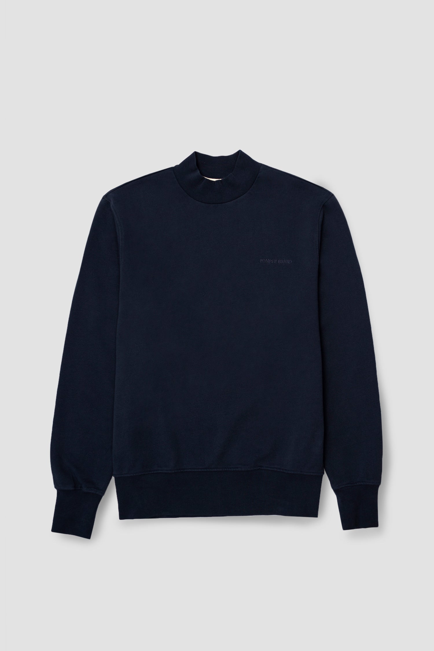 NAVY MOCKNECK SWEAT